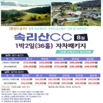 [2026] 8월 속리산CC 1박2일 36홀 골프패키지｜충청도 여름 힐링 라운드 특가